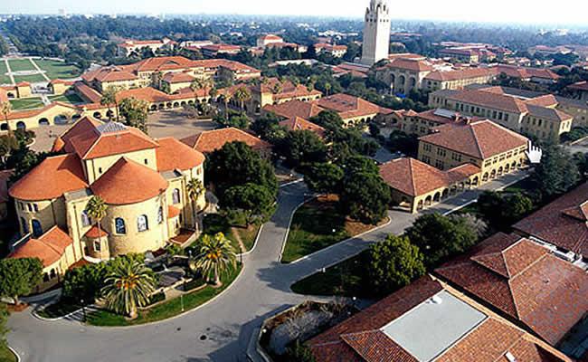 Кампусы Стэнфорда с высоты птичьего полета