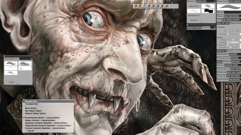 Интерфейс программы Corel Painter