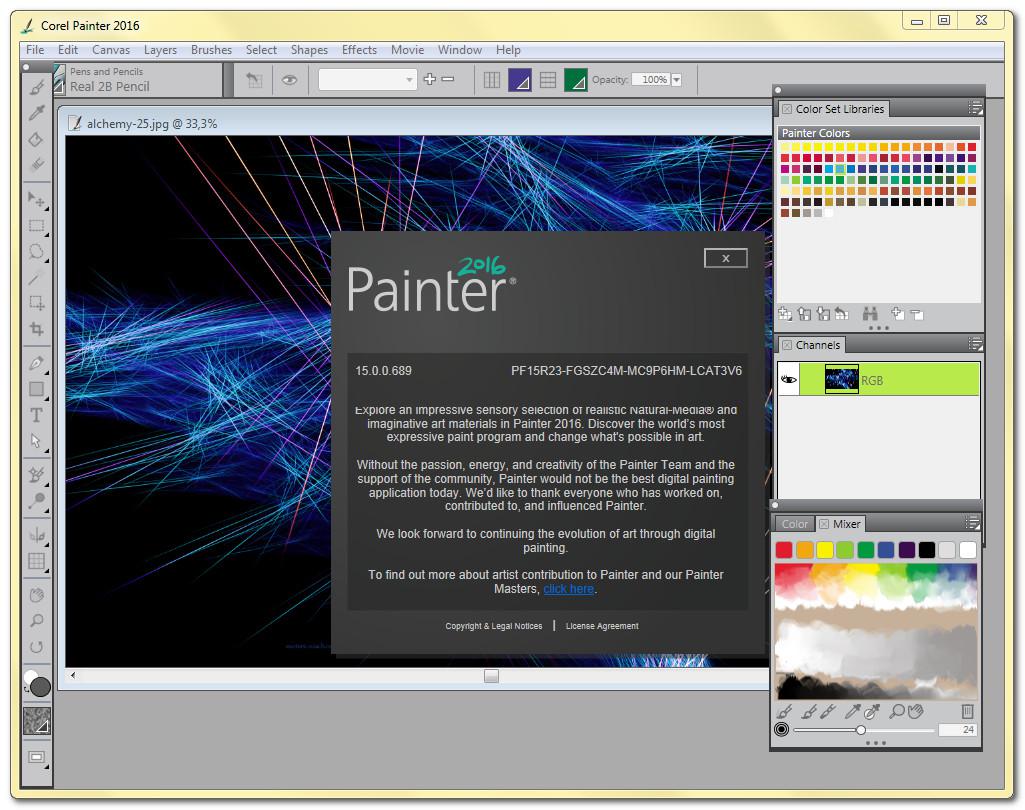 Установка программы Corel Painter