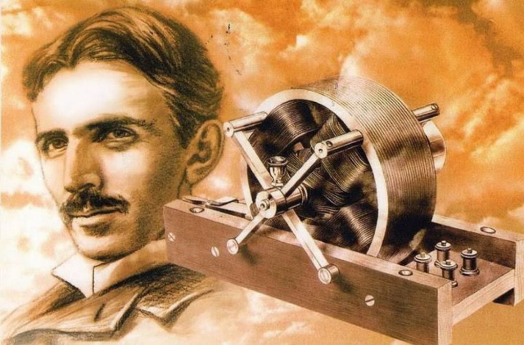 Тесла изобрел асинхронный электродвигатель.