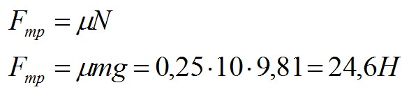 Задача №5. Нахождение силы трения покоя
