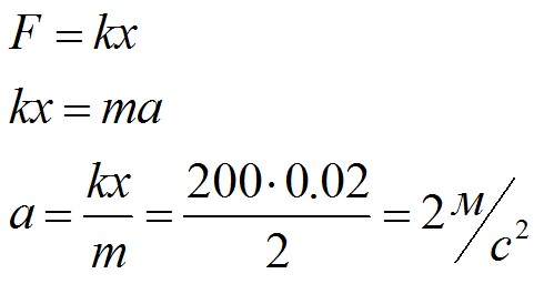 Задача №3. Нахождение ускорения тела